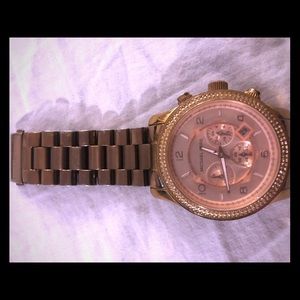 MK rose gold runway Swarovski